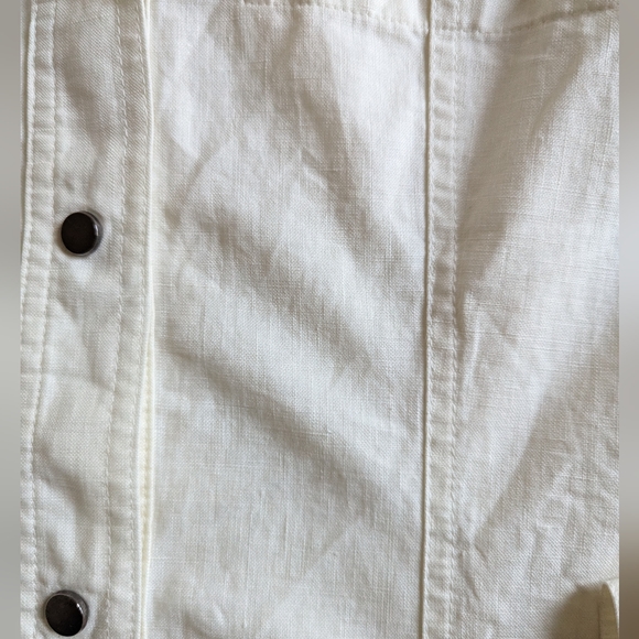 Sarah Pacini Vintage 100% Linen Button down shirt, Made in Italy  white, size M - Picture 9 of 13
